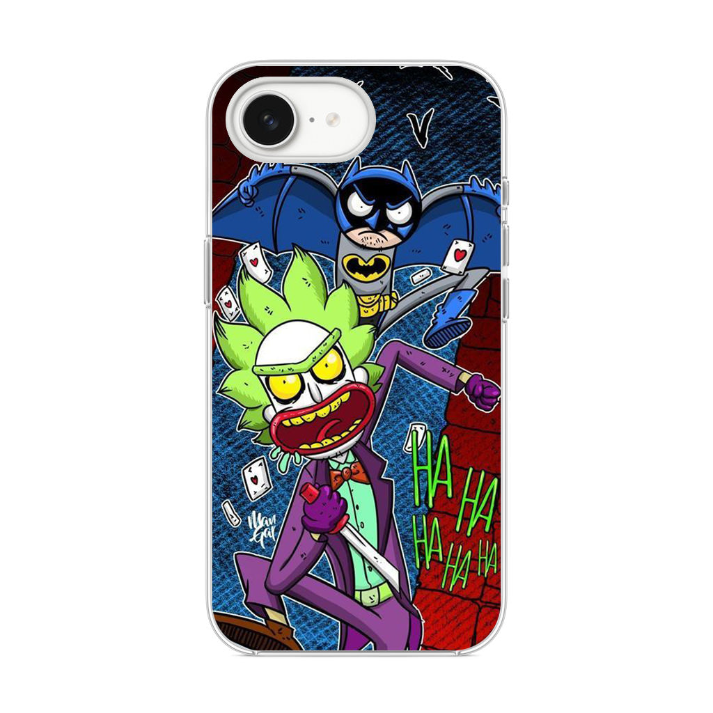 Rick And Morty Bat And Joker Clown iPhone 16e Case