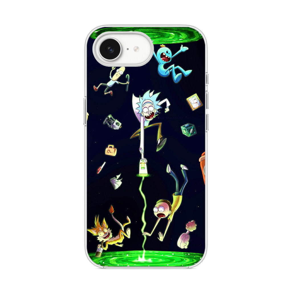 Rick And Morty Portal Fall iPhone 16e Case