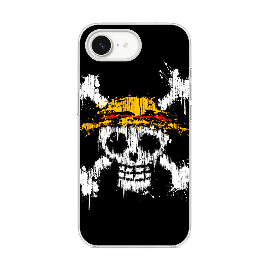 Straw Hat Pirate Logo Paint iPhone 16e Case