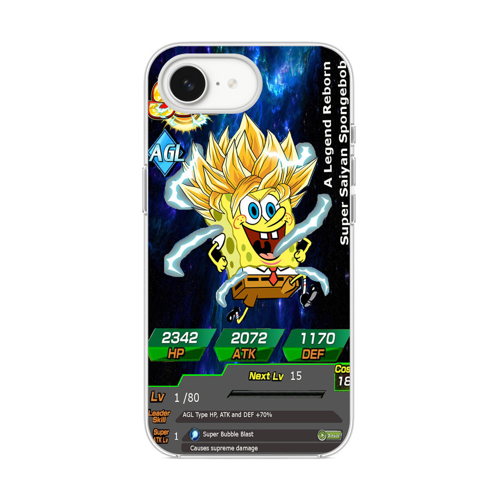 Super Saiyan Spongebob Card iPhone 16e Case