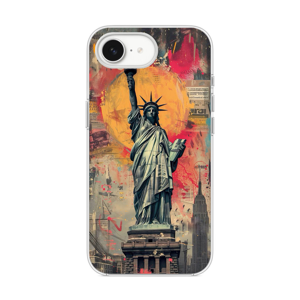 Canvas Art Statue of Liberty iPhone 16e Case