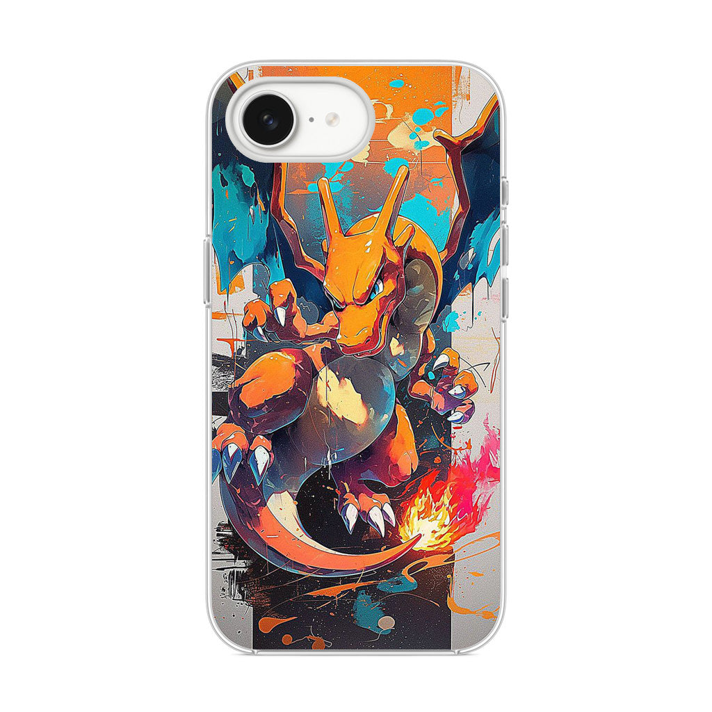 Charizard Inferno on Canvas iPhone 16e Case