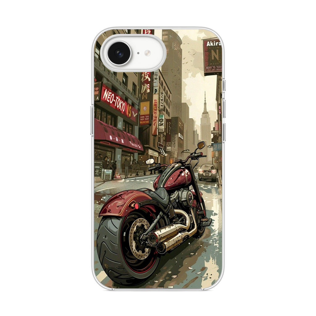 Motorcycle In Tokyo Streets iPhone 17e Case