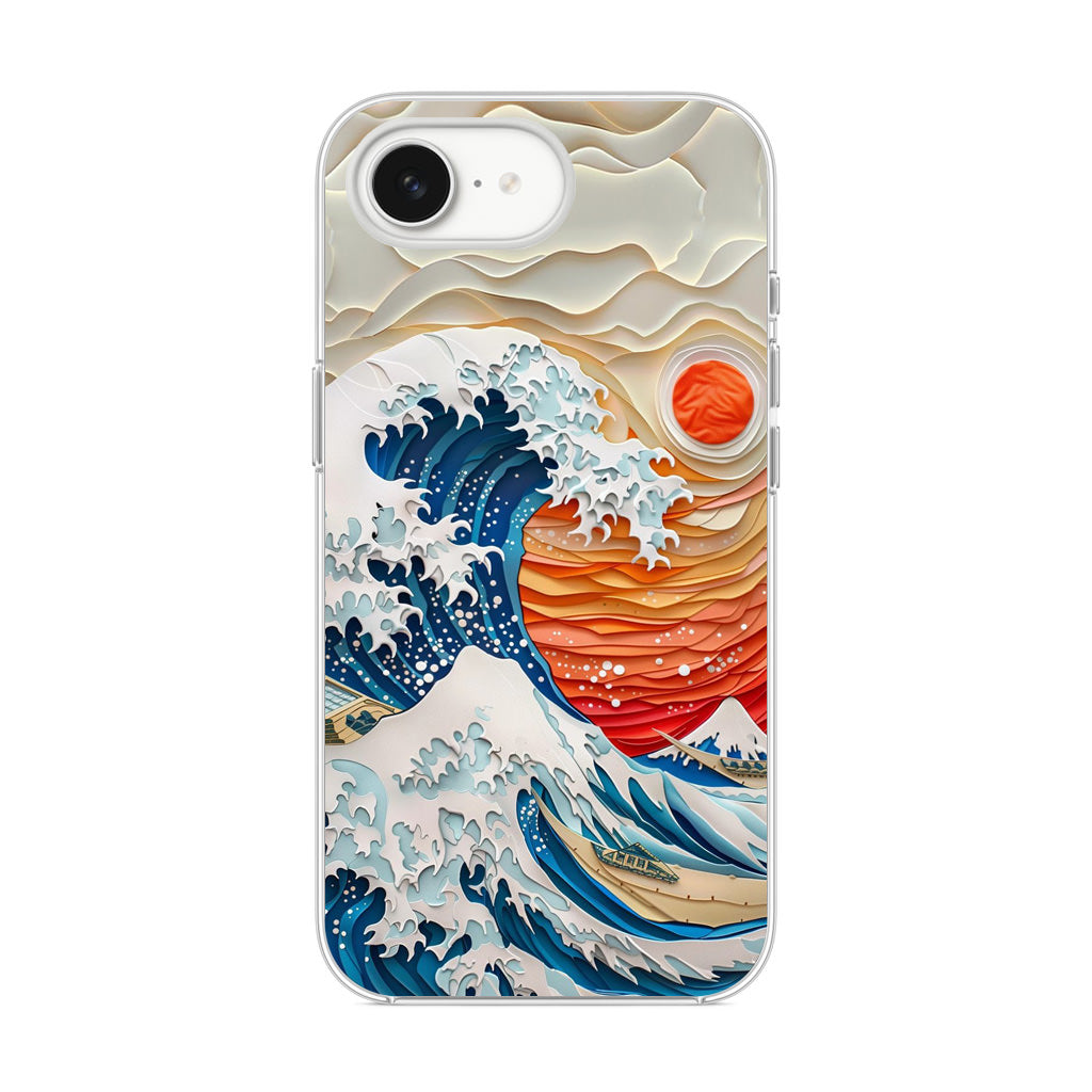 The Great Wave Off Paper Art iPhone 17e Case