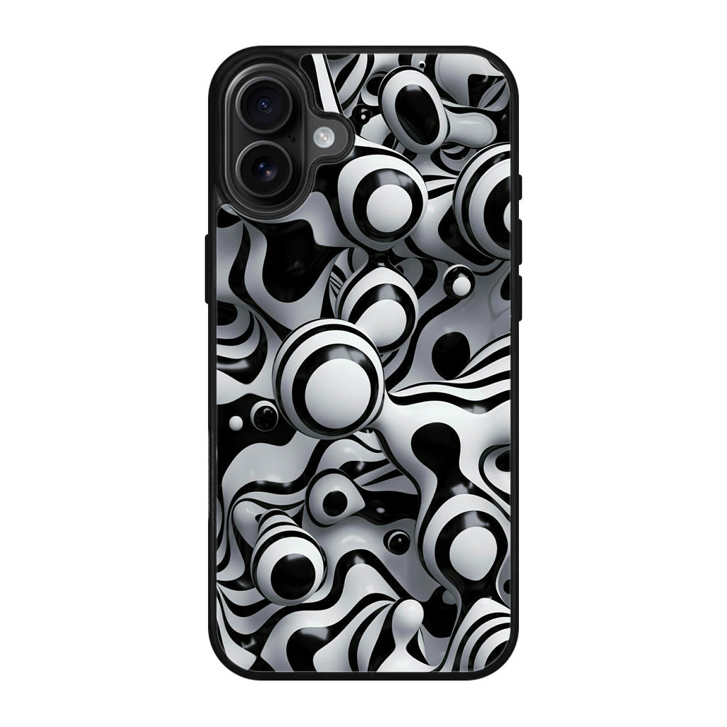 Abstract Art Black White iPhone 17 Case