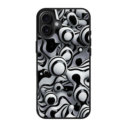 Abstract Art Black White iPhone 17 Case