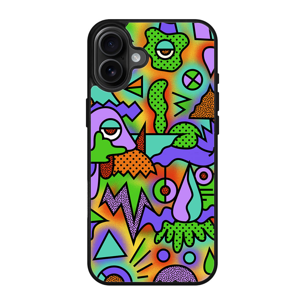Abstract Colorful Doodle Art iPhone 17 Case