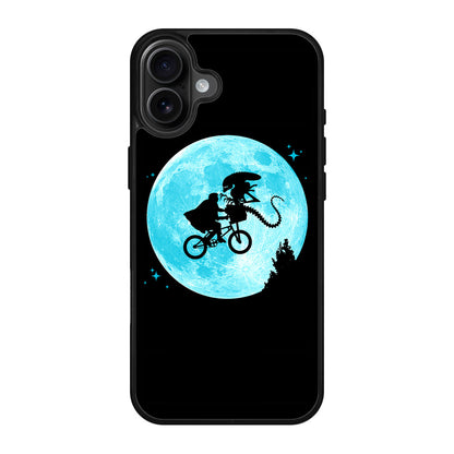 Alien Bike to the Moon iPhone 17 Case