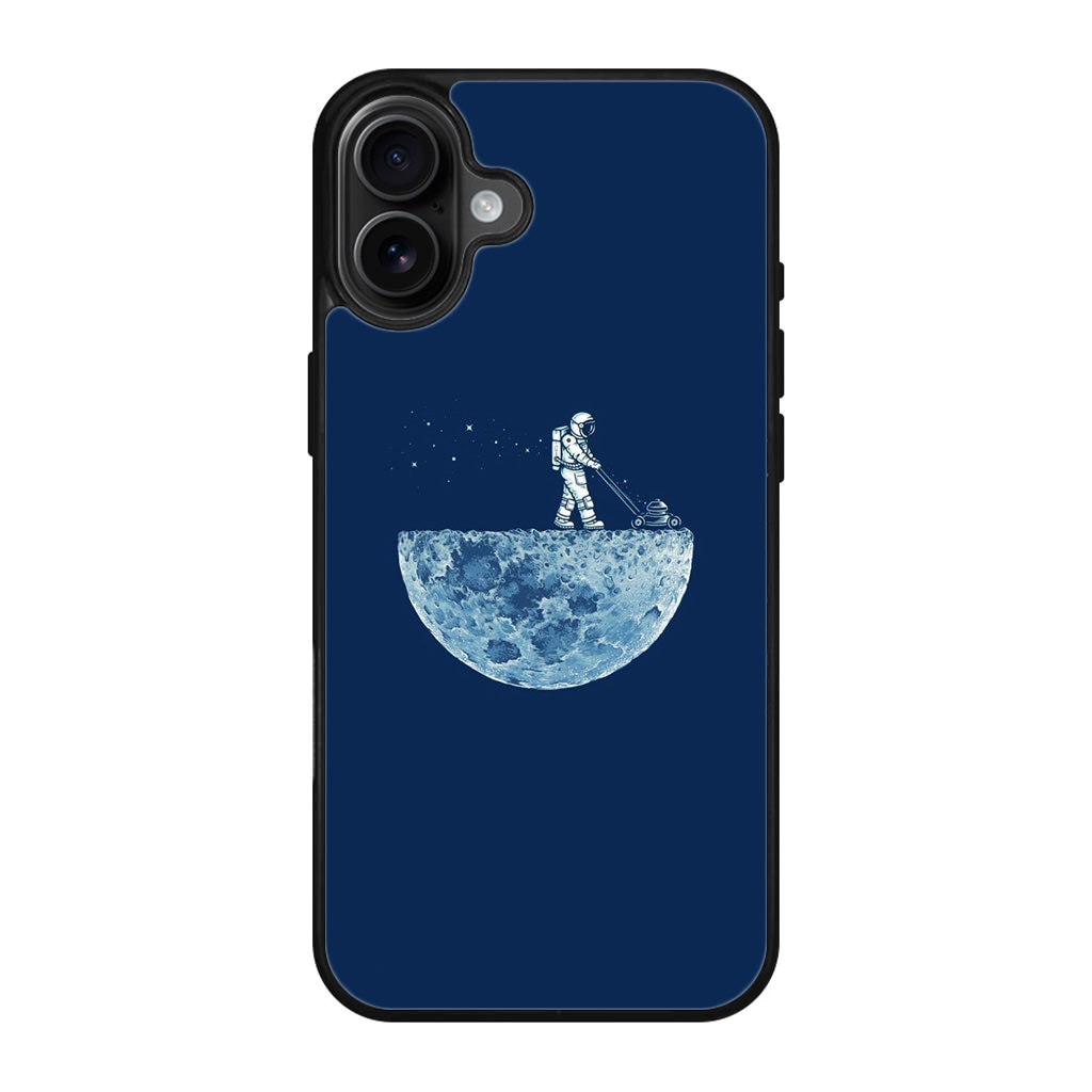 Astronaut Mowing The Moon iPhone 17 Case