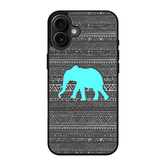Aztec Elephant Turquoise iPhone 17 Case