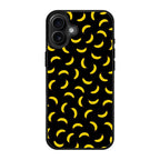 Bananas Fruit Pattern Black iPhone 17 Case