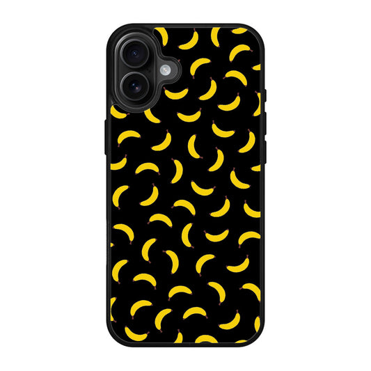 Bananas Fruit Pattern Black iPhone 17 Case