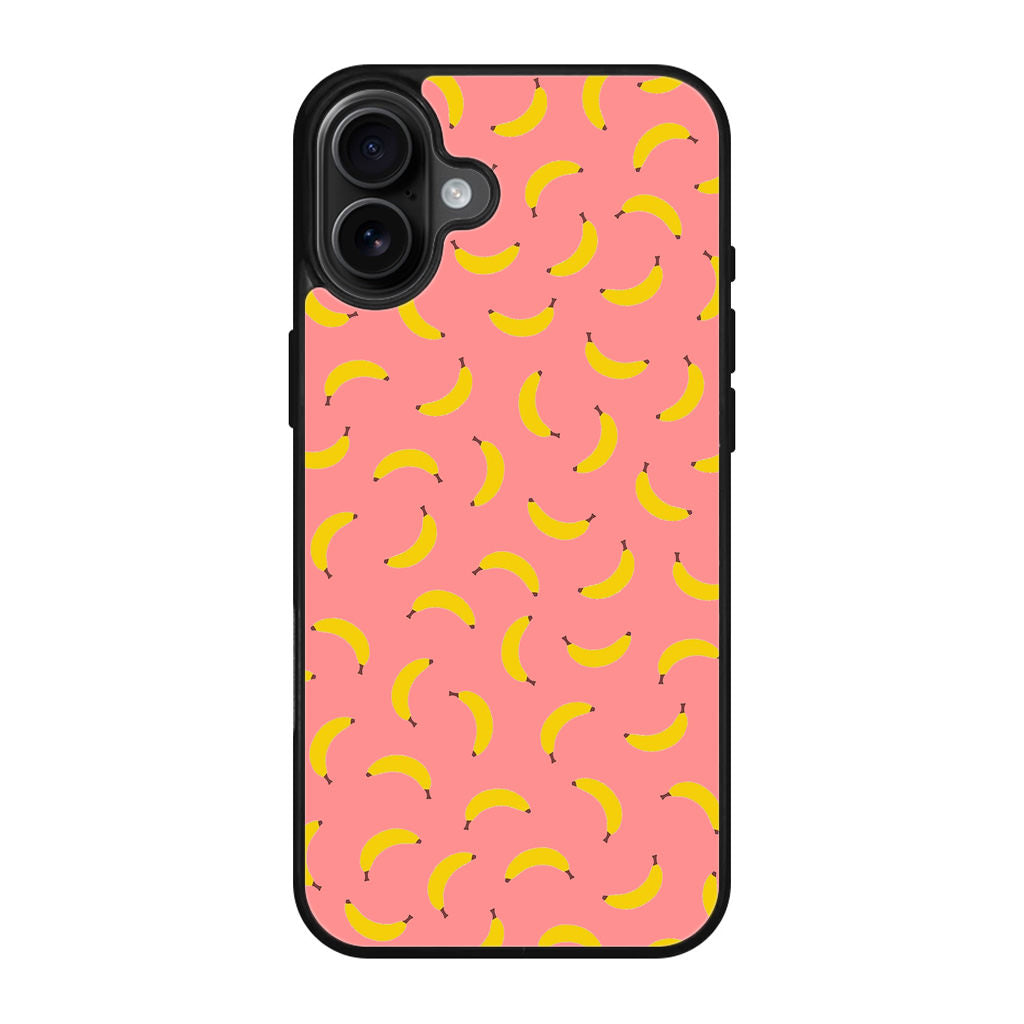 Bananas Fruit Pattern Pink iPhone 17 Case