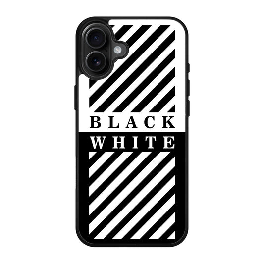 Black White Stripes iPhone 17 Case