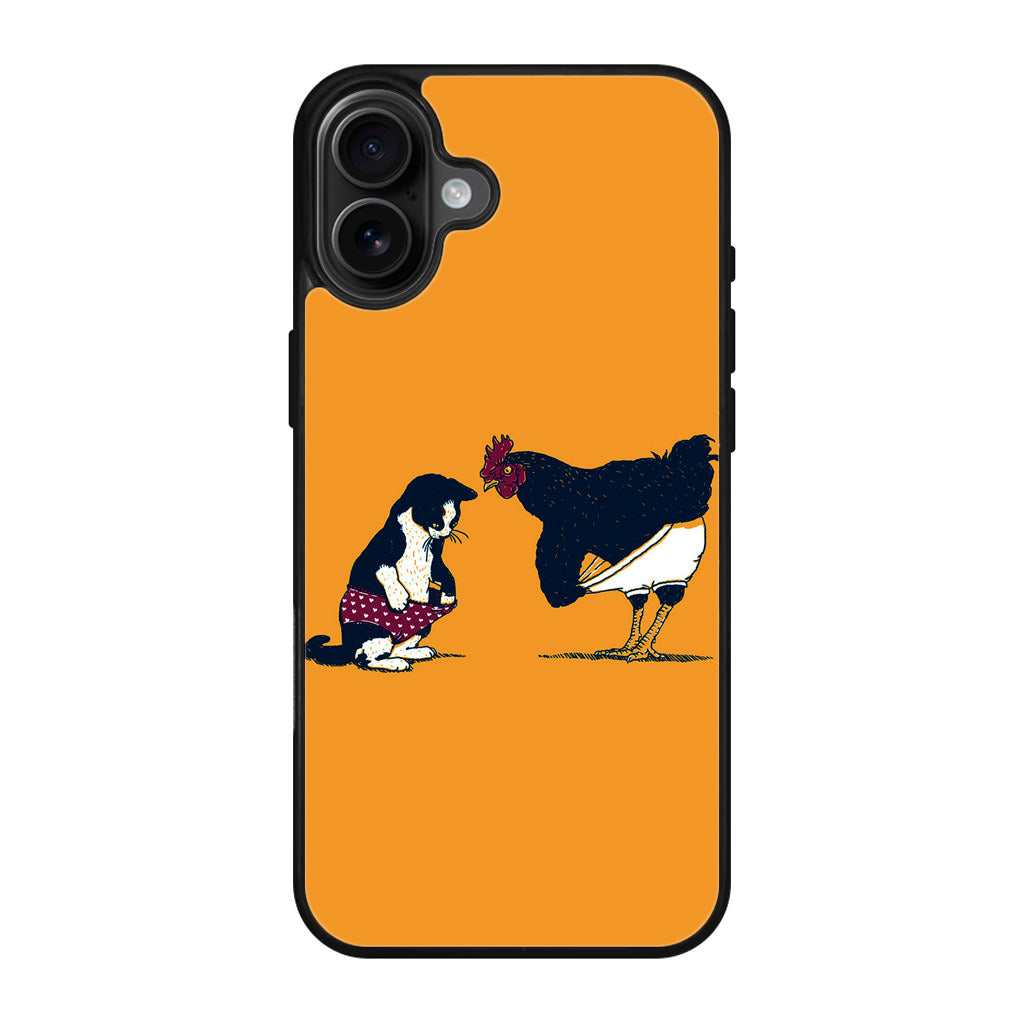 Cat Chicken Yellow Underwear Cute iPhone 17 Case