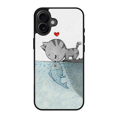 Cat Fish Kisses iPhone 17 Case