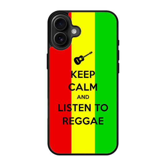 Keep Calm and Listen to Reggae iPhone 17 Case