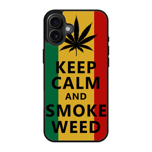 Keep Calm And Smoke Weed iPhone 17 Case