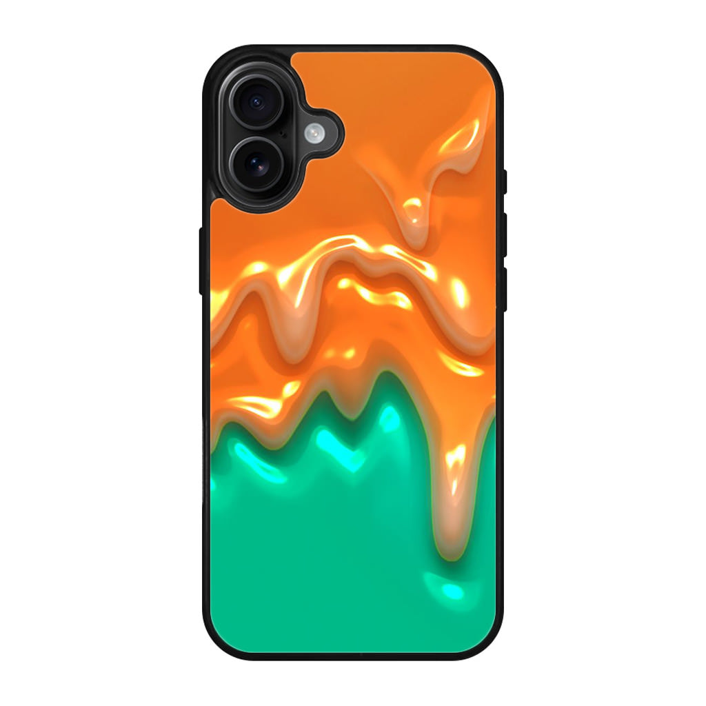 Orange Paint Dripping iPhone 17 Case