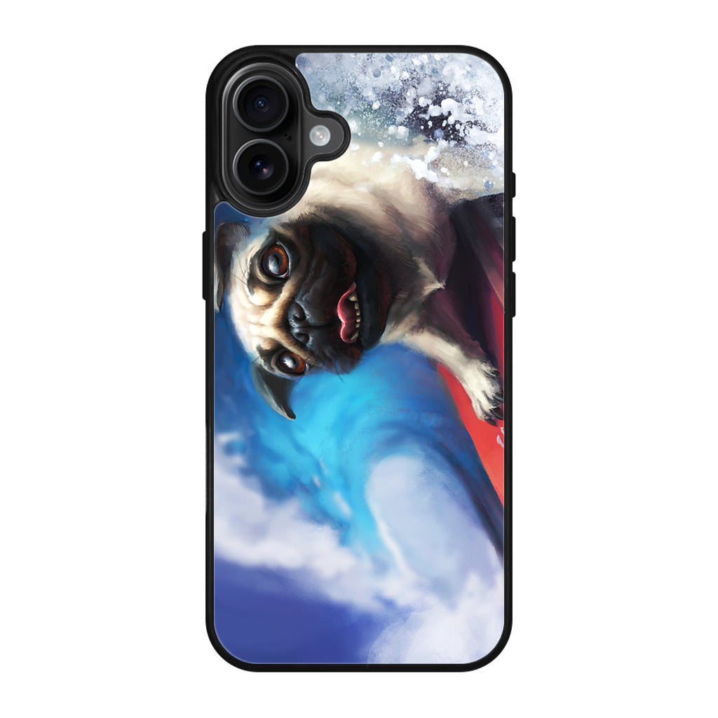 Pug Surfers iPhone 17 Case