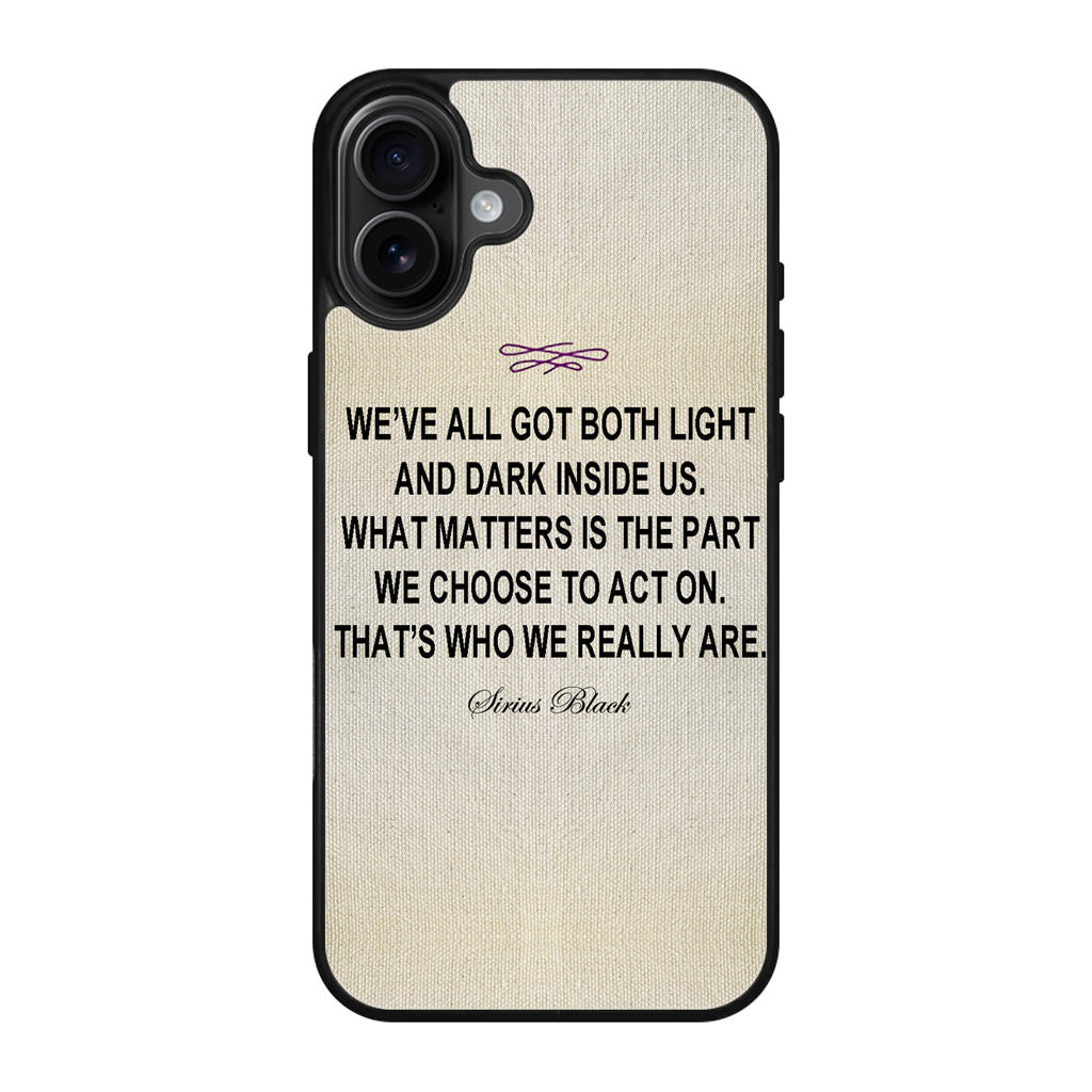 Sirius Black Quote iPhone 17 Case