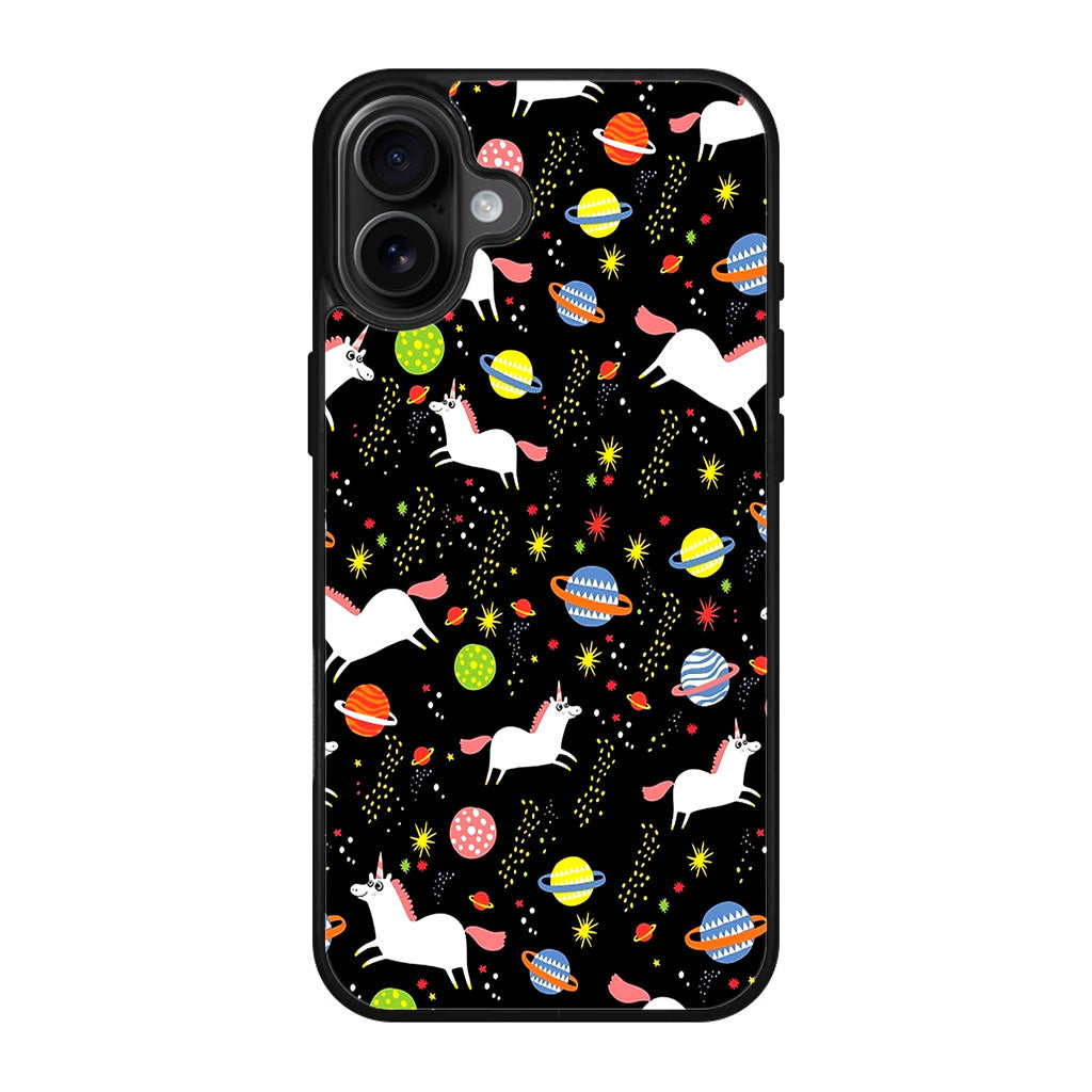 Space Unicorn Pattern iPhone 17 Case