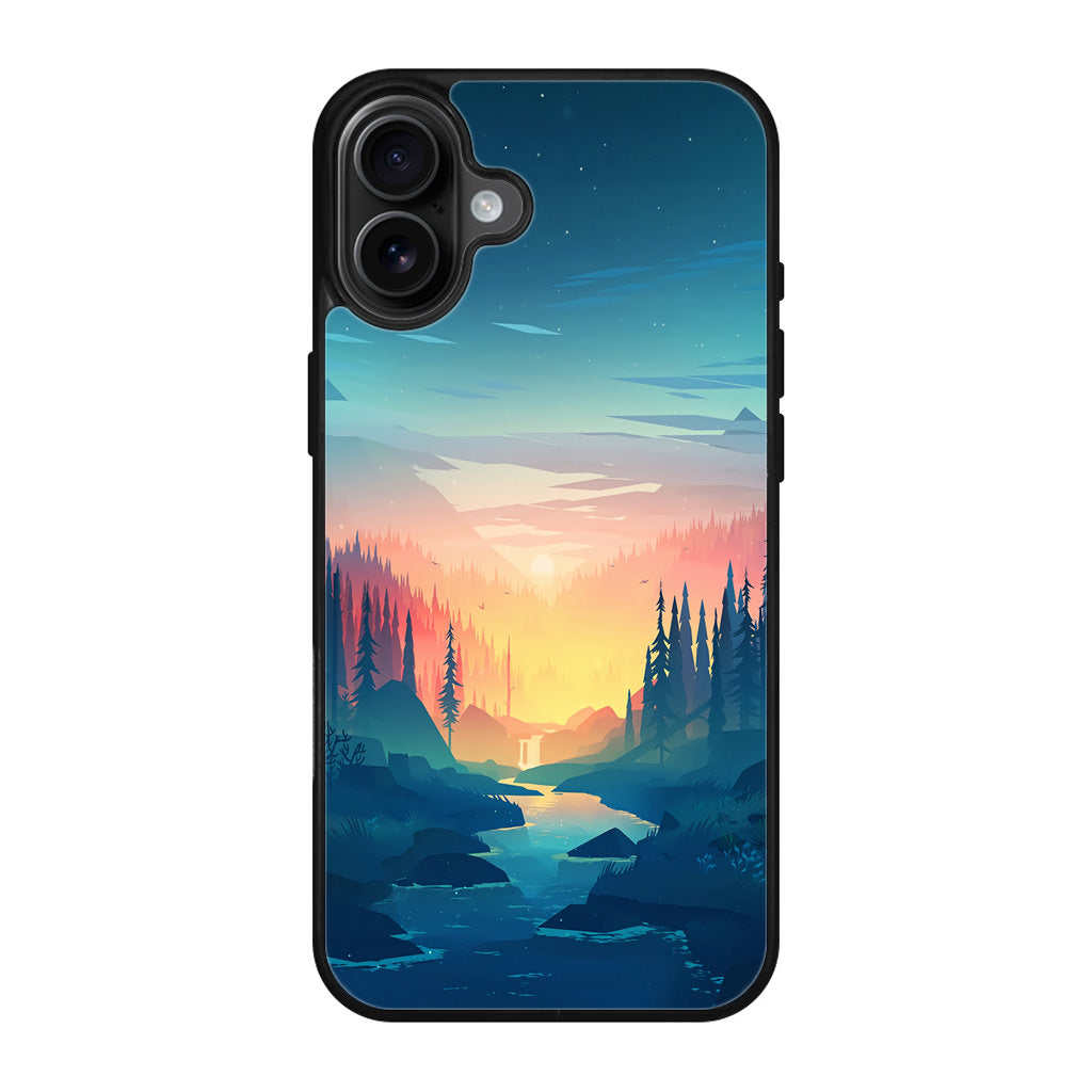 Sunset at The River iPhone 17 Case
