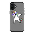 Unicorn Dabbing Grey iPhone 17 Case