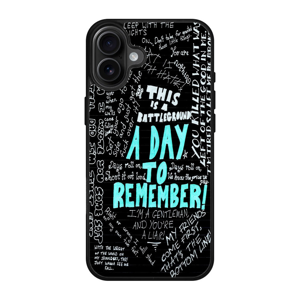 A Day To Remember Quote iPhone 17 Case