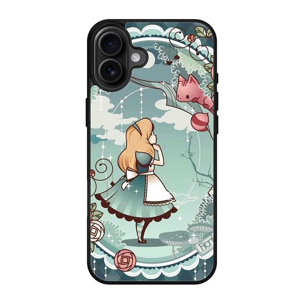 Alice And Cheshire Cat Poster iPhone 17 Case
