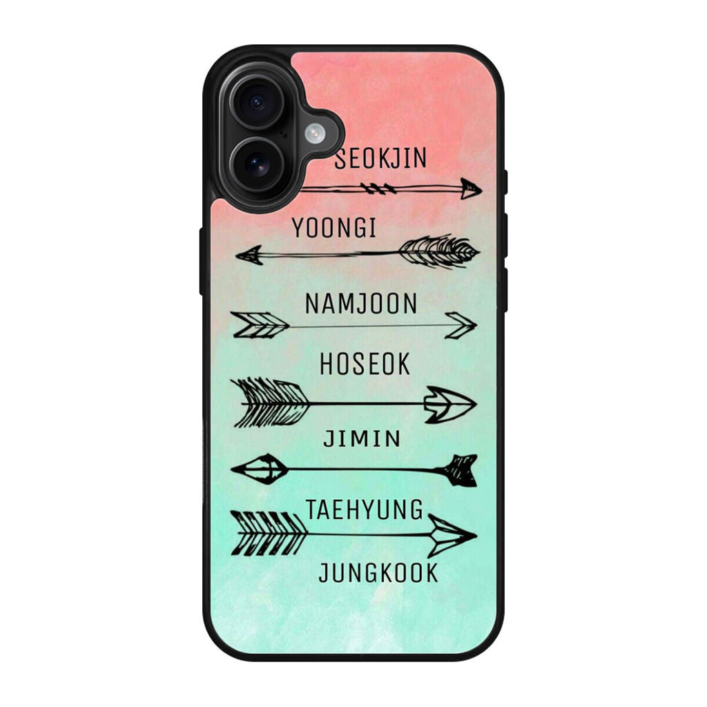 BTS Members Name iPhone 17 Case