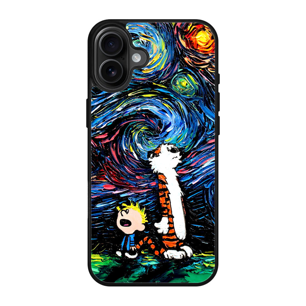 Calvin Art At Starry Night iPhone 17 Case