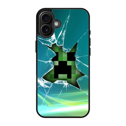 Creeper Glass Broken Green iPhone 17 Case