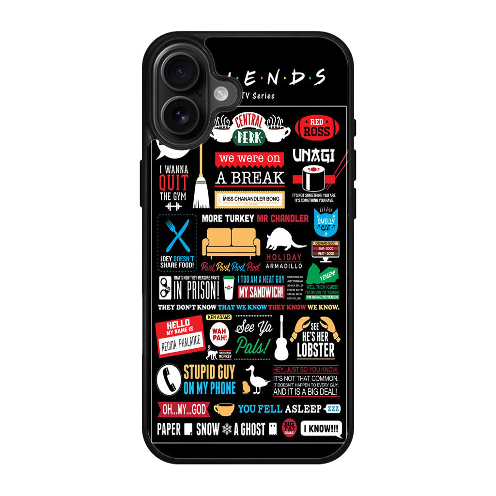 Friends TV Show Quotes Poster iPhone 17 Case