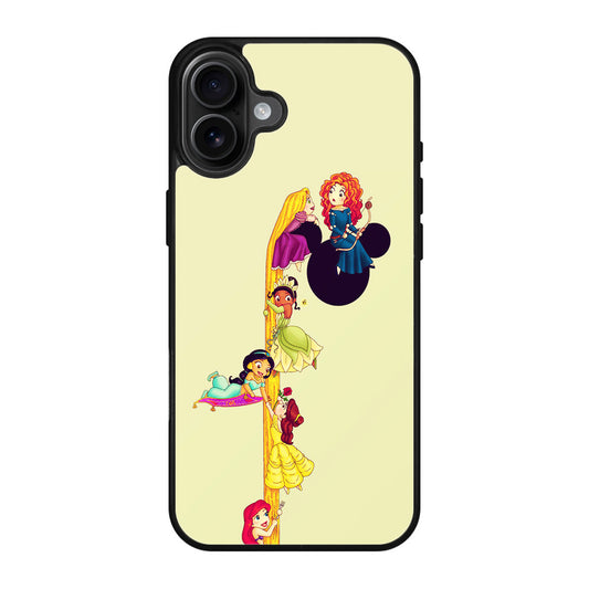 Princesses Climbing Rapunzel's Hair iPhone 17 Case