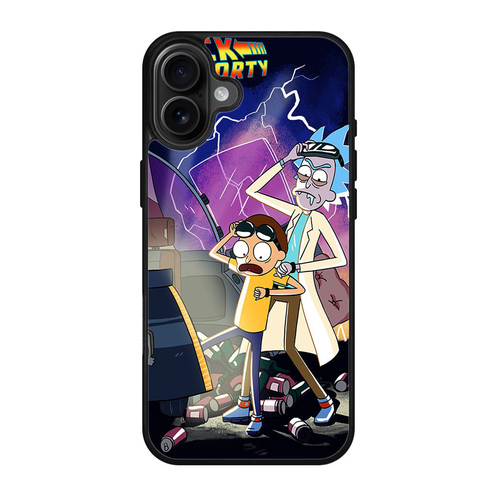 Rick And Morty Back To The Future iPhone 17 Case