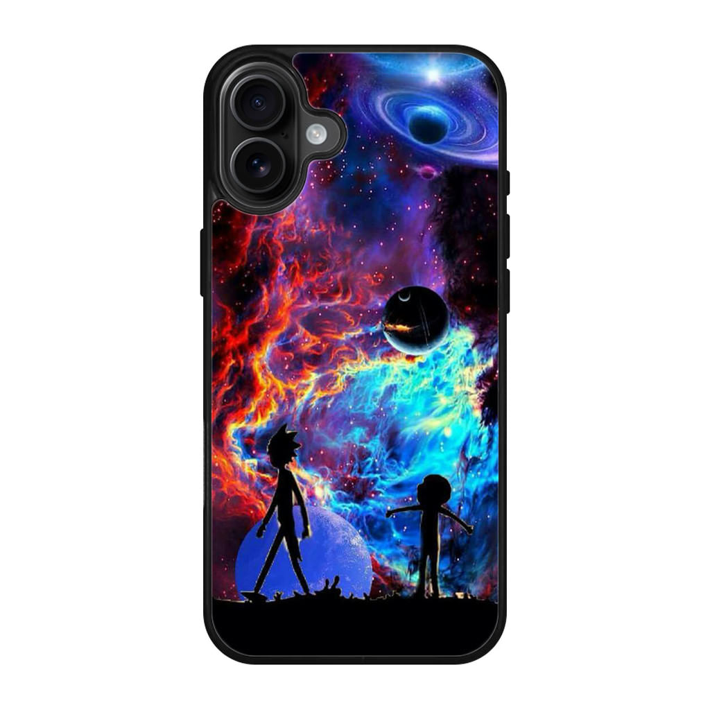Rick And Morty Flat Galaxy iPhone 17 Case