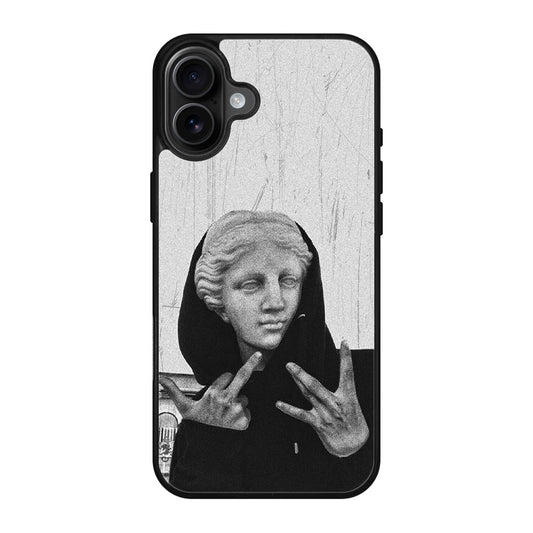 Greek Statue Wearing Hoodie iPhone 17 Case