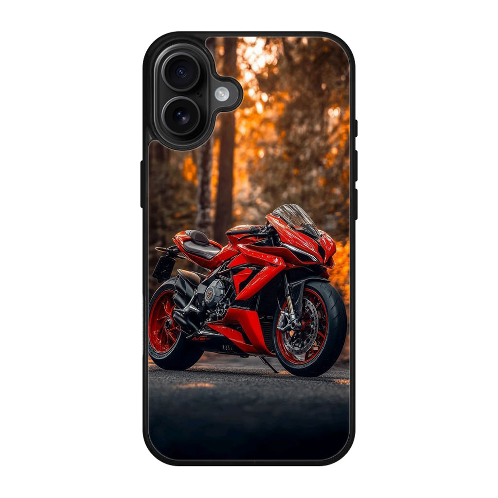 Crimson Velocity in Autumn Flame iPhone 17 Case