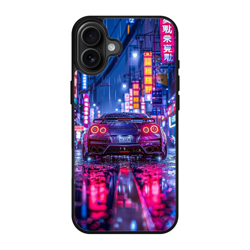 Neon Midnight Drift Tokyo Rain iPhone 17 Case