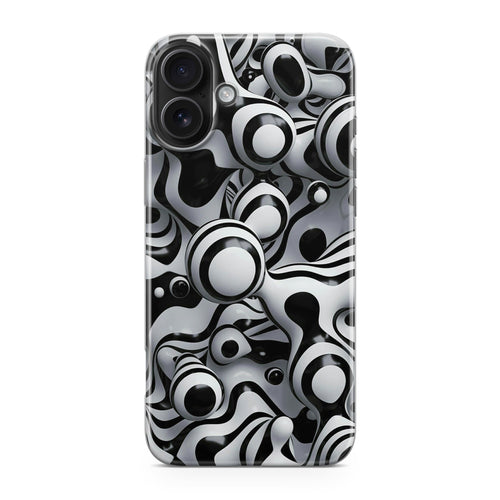 Abstract Art Black White iPhone 17 Case