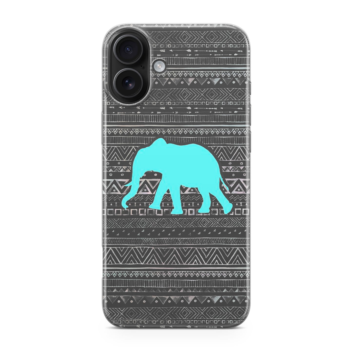 Aztec Elephant Turquoise iPhone 17 Case