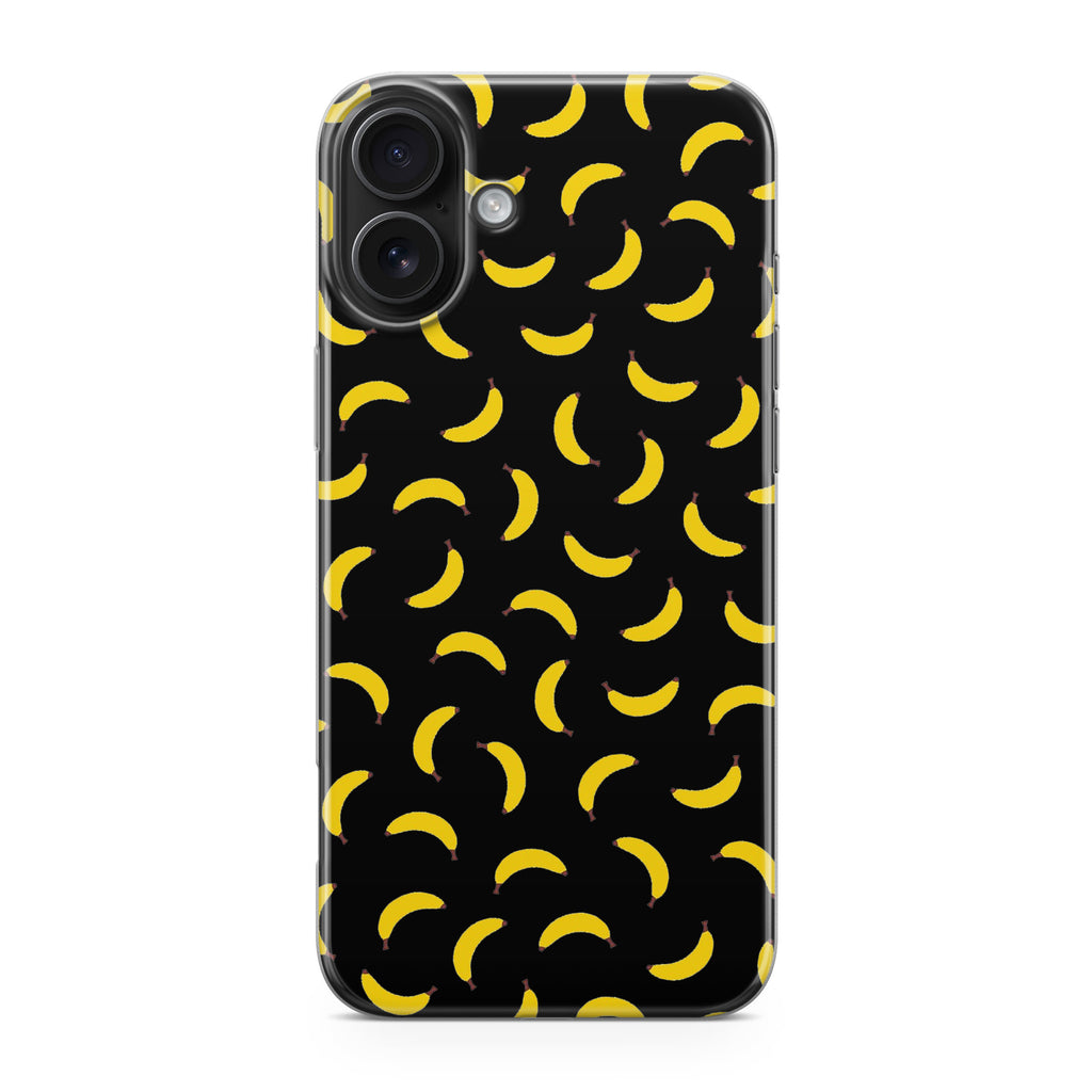 Bananas Fruit Pattern Black iPhone 17 Case