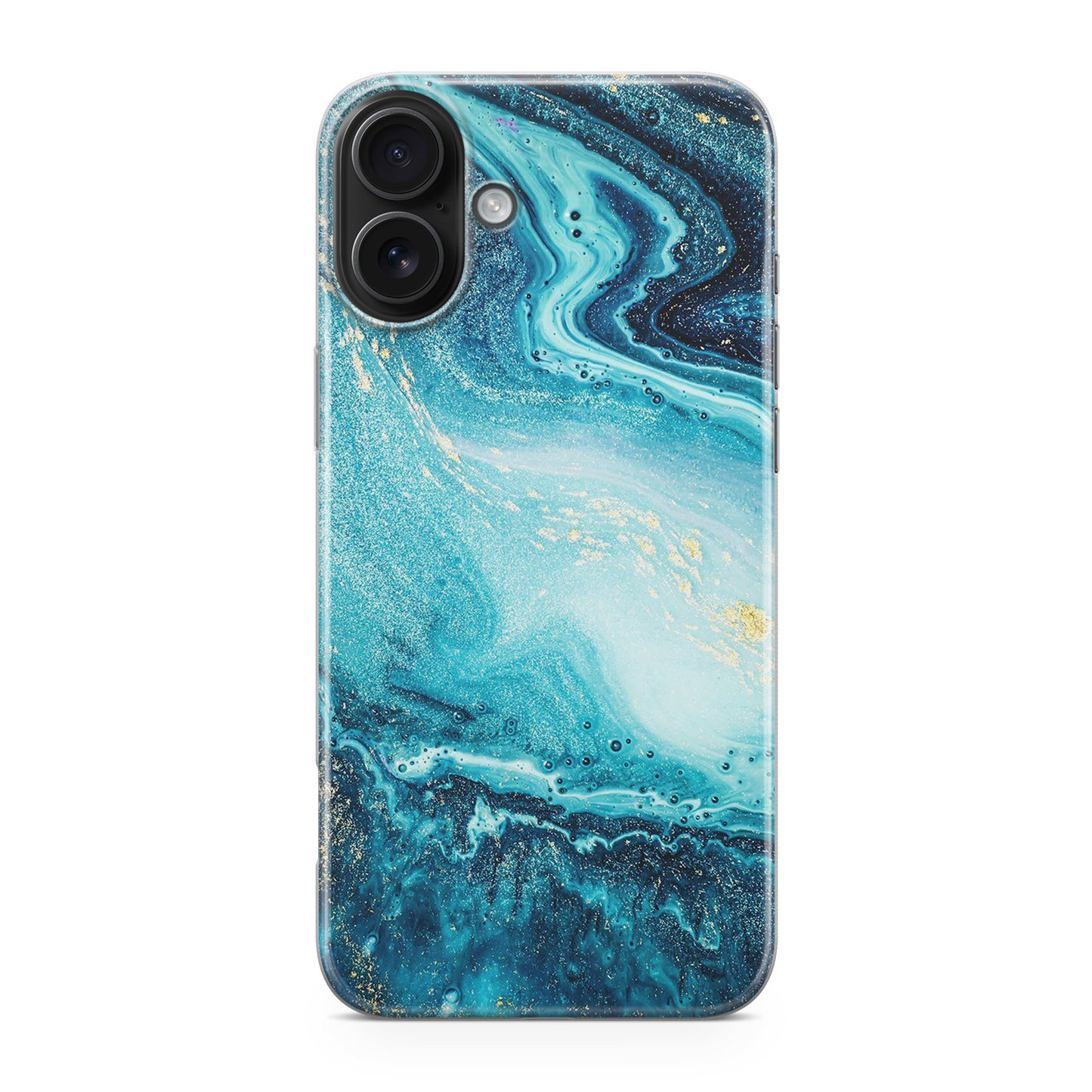 Blue Water Glitter iPhone 17 Case