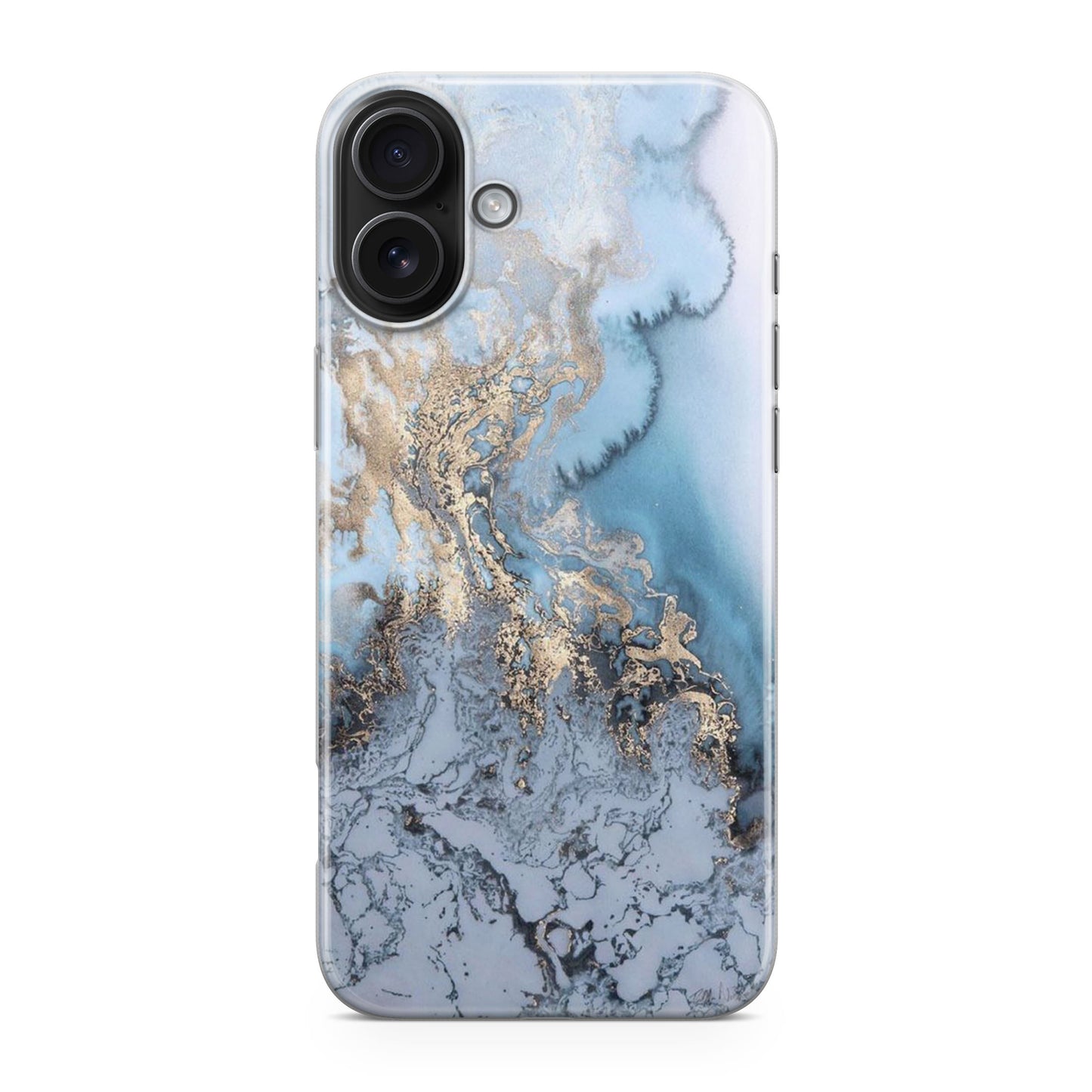 Golden Azure Marble iPhone 17 Case
