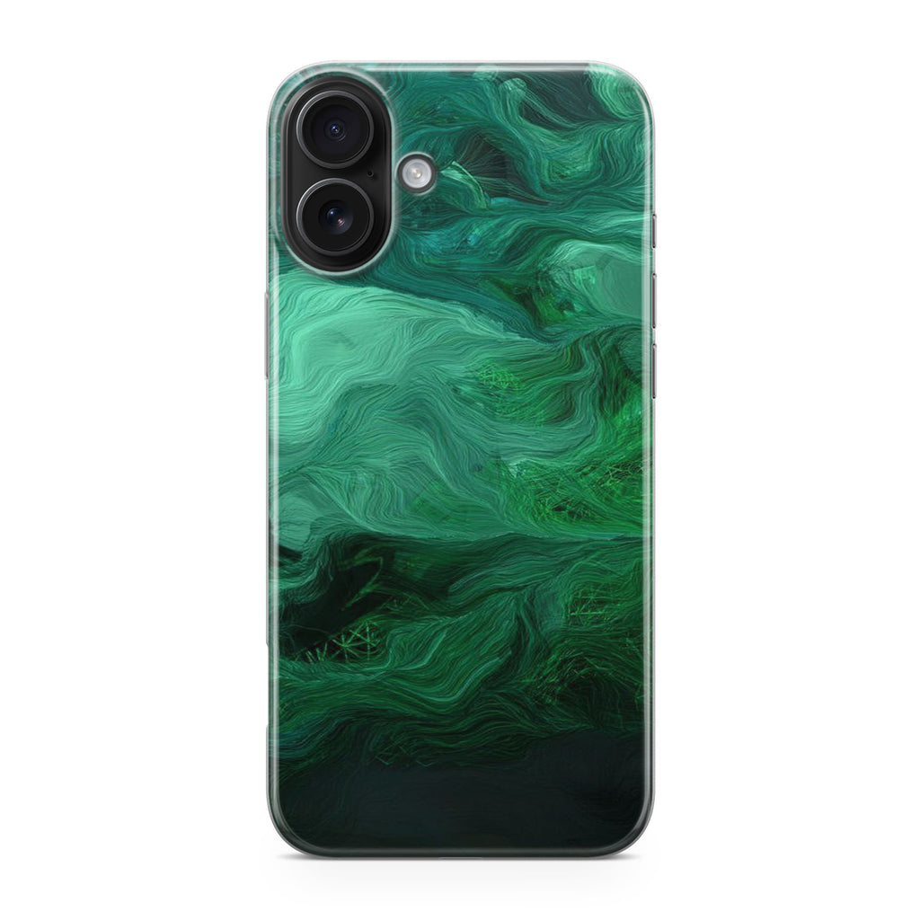 Green Abstract Art iPhone 17 Case
