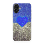 Love Glitter Blue and Grey iPhone 17 Case