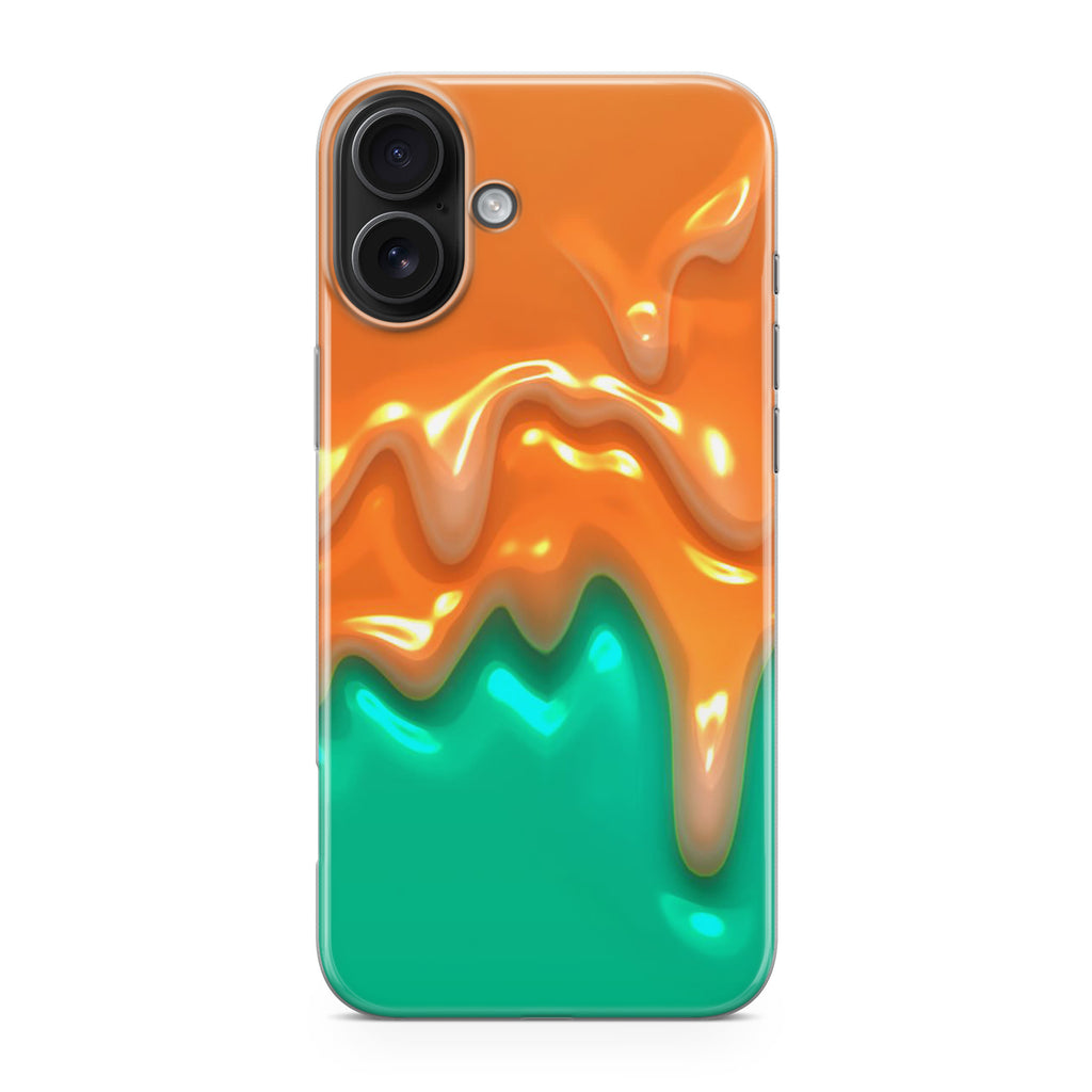 Orange Paint Dripping iPhone 17 Case