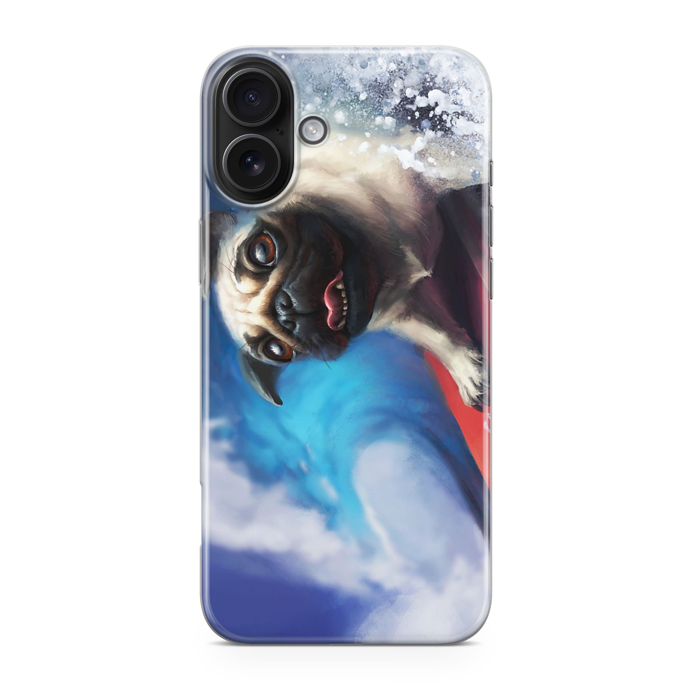 Pug Surfers iPhone 17 Case