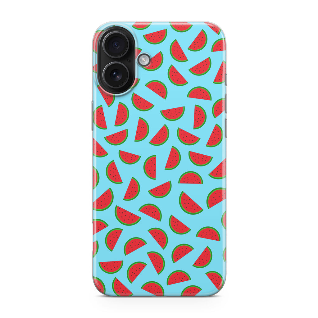 Watermelon Fruit Pattern Blue iPhone 17 Case